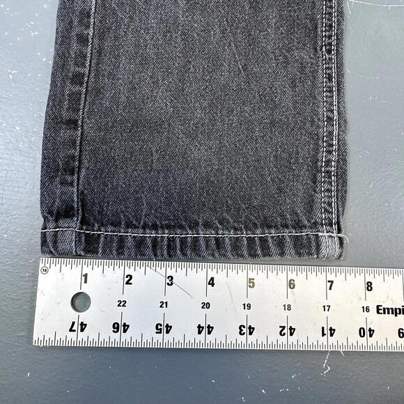 VTG Southpole Jeans Boys 8 24x22.5 Black All Cotton Wide Leg Baggy Denim Y2K - Picture 6 of 8